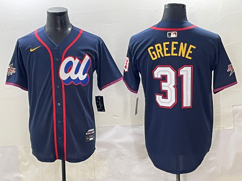 Men 2025 Detroit Tigers 31 Greene blue Game Nike MLB All Star Jersey 004